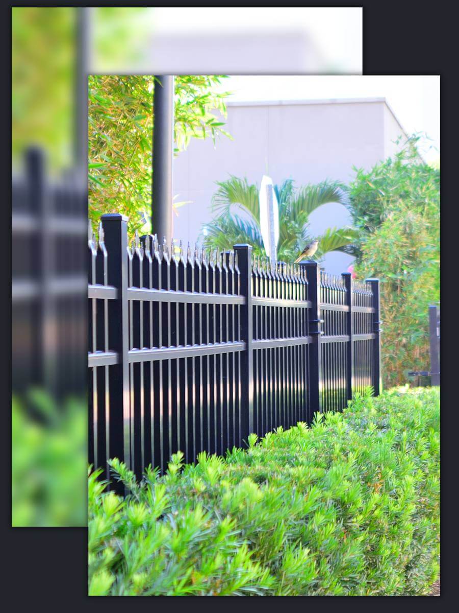 Aluminum Fence Blur Clone