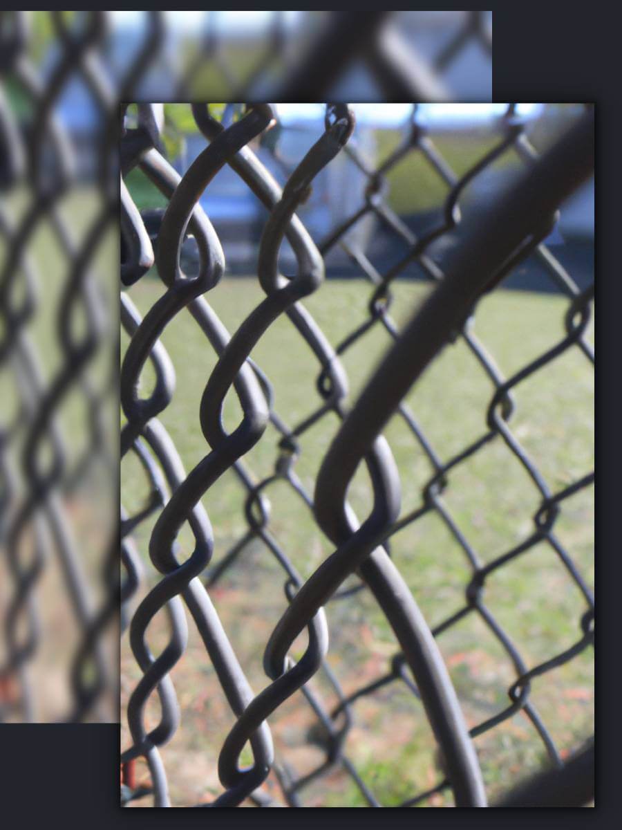 Chain Link Fence Blur Clone Image
