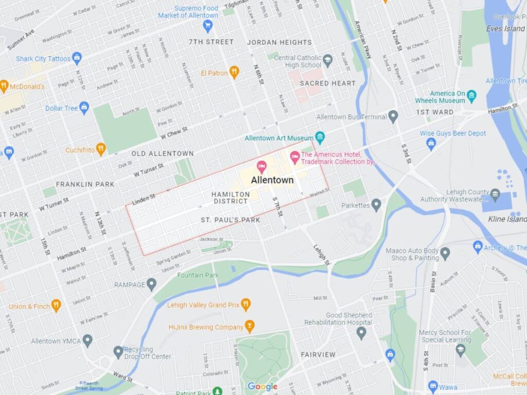 Hamilton District Map Located